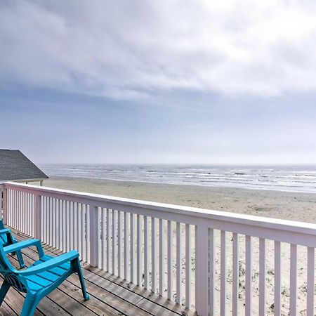 Beachfront Galveston Oasis Balconies, Ocean View! Bagian luar foto