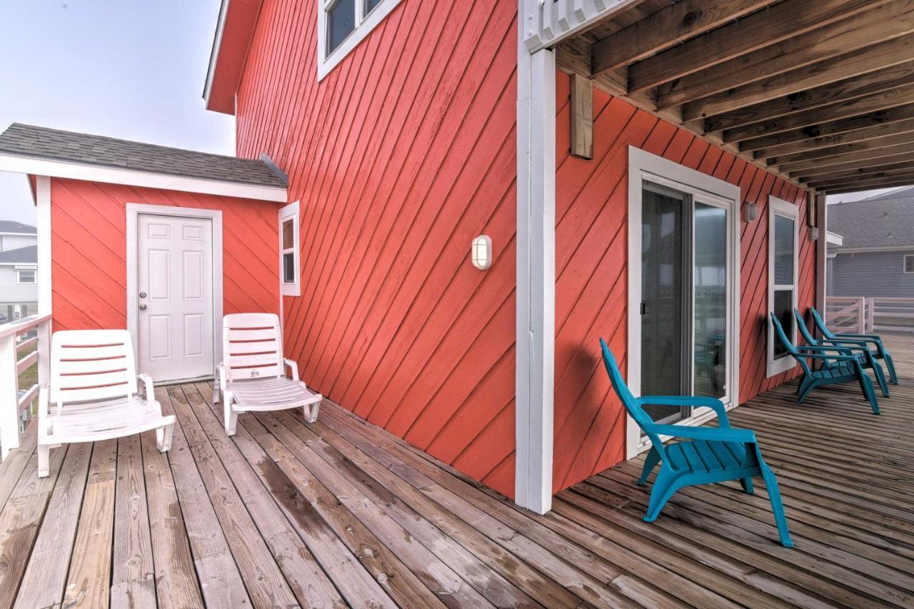 Beachfront Galveston Oasis Balconies, Ocean View! Bagian luar foto
