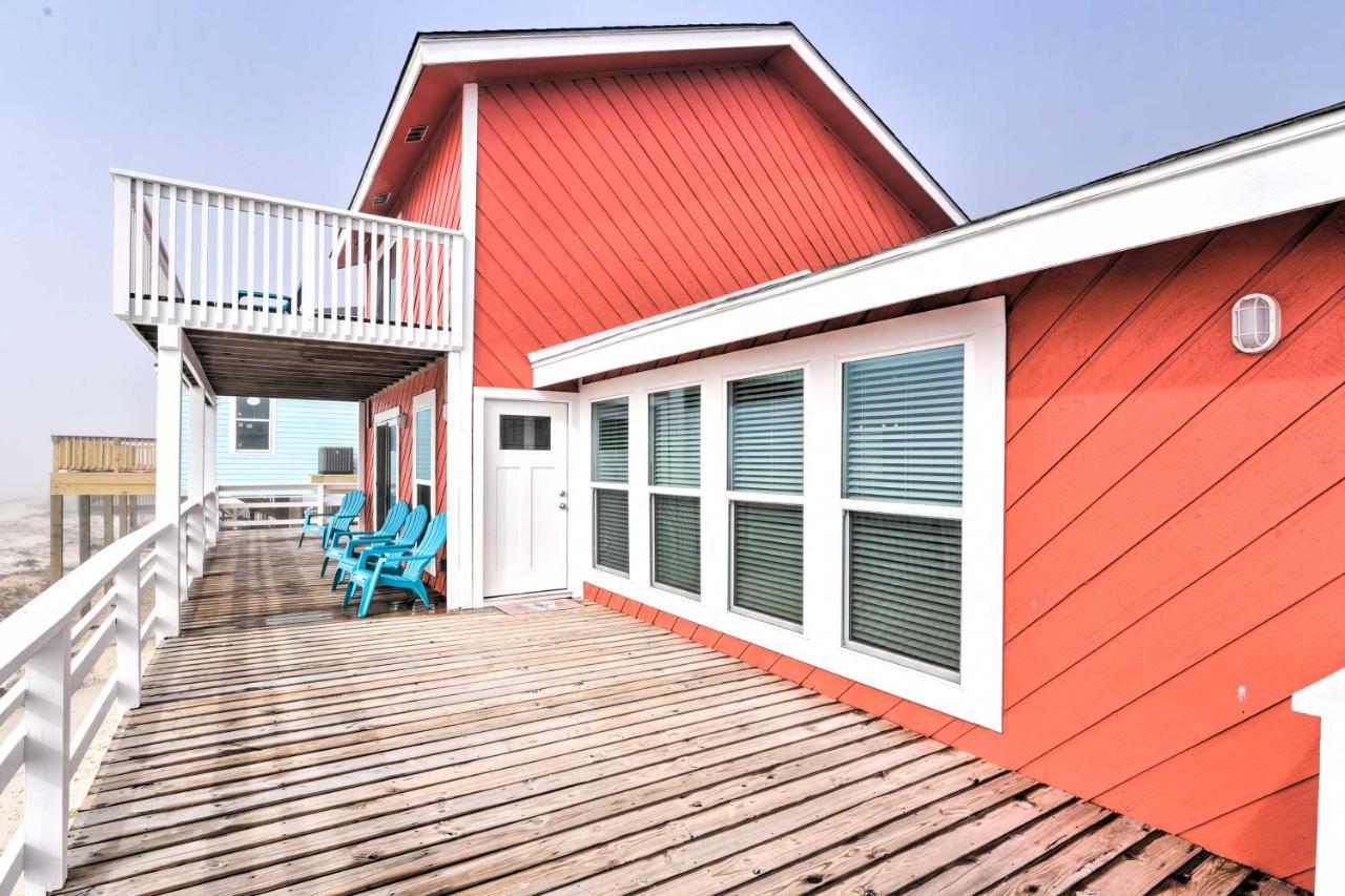 Beachfront Galveston Oasis Balconies, Ocean View! Bagian luar foto